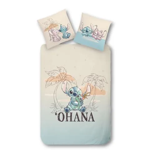 MTOnlinehandel Kinderbettwäsche Ohana Lilo & Stitch 135x200 von MTOnlinehandel