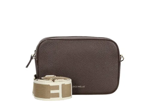 Coccinelle Tebe Umhängetasche - 19 cm (fondant brown) - Umhängetasche aus hochwertigem Leder mit Retro-Optik, geräumigem Hauptfach und abnehmbarem Schulterriemen für individuellen Tragekomfort.