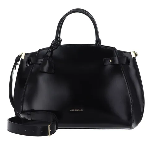 COCCINELLE Leder-Henkeltasche in Schwarz – Stilvoll und Praktisch - Elegante COCCINELLE Leder-Henkeltasche in Schwarz (B)36 x (H)28 x (T)18 cm. Ideal für den Alltag mit verstellbarem Umhängeriemen und hochwertigem Leder – die perfekte Begleiterin für modebewusste Damen.