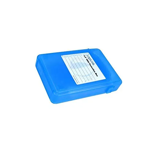 LogiLink UA0133 Festplatte Schutzhülle für 1x 8,9 cm (3,5 Zoll) HDD, blau (2er Sparpack)