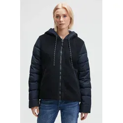 Fleecejacke SOCCX, Damen, Gr. XS, blau, Material Oberstoff & Ärmel: 100% Polyester, Futter: 100% Polyester, Füllung: 100% Polyester, unifarben, regular fit normal, eingesetzt Windstopperbündchen, Jacken Fleecejacke, mit Windbreaker-Bündchen