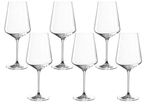 LEONARDO Rotweinglas PUCCINI 6er Set, Kristallglas 750 ml - Elegante Rotweingläser aus Kristallglas, spülmaschinenfest und besonders stabil durch gezogenen Stiel. Ideal für Genussmomente und als Geschenk. Bringen Sie italienischen Charme in Ihr Zuhause!