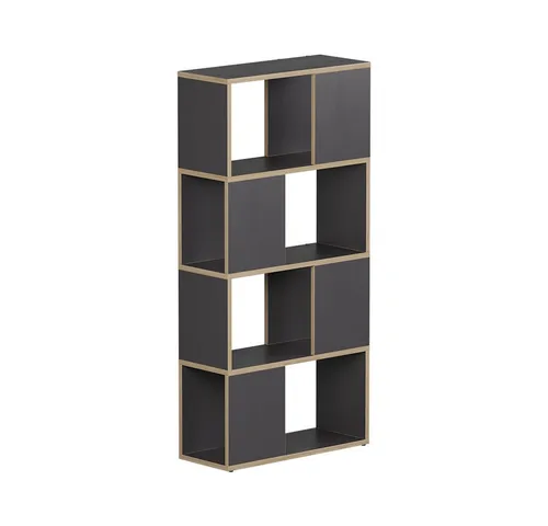 Vicco Raumteiler Eneos, Anthrazit/Eiche, 60 x 124.5 cm - Raumteiler-Regale mit vielseitigen Einsatzmöglichkeiten als Bücherregal oder Raumtrenner, ideal für Ordnung und Stil in jedem Raum.