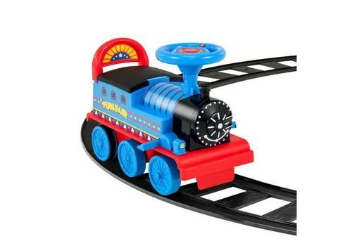 COSTWAY Spielzeug-Eisenbahn 6V Kinder Modelleisenbahn