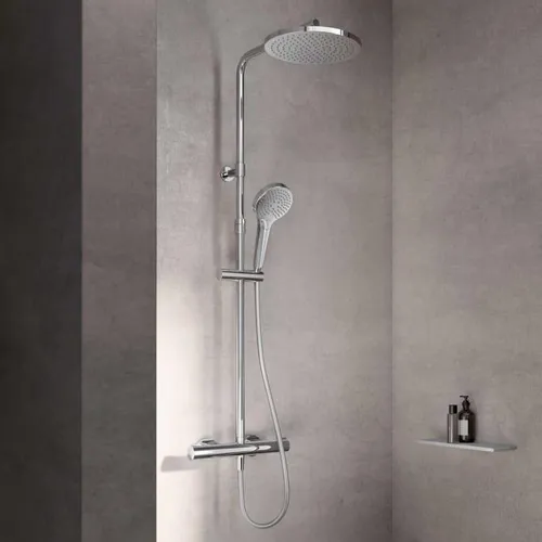 Keuco Plan Blue Thermostat-Brausemischer mit Kopfbrause von KEUCO