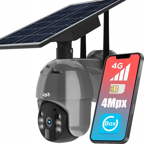 Solar-GSM-Kamera 4 g 4 Mpx PIR+AI mit 8-W-Solarpanel und 15600 mAh Akku DVS