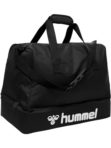 hummel Core Football Bag S Black - Klassische Sporttaschen mit zwei Fächern für Ball und Schuhe, ideal für Sportler. Praktische Maße: 42 x 32 x 27 cm.