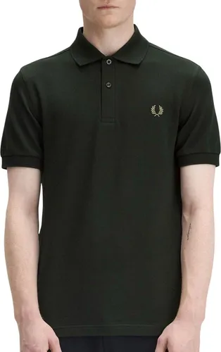 Fred Perry Poloshirt dunkelgrün Baumwolle einfarbig