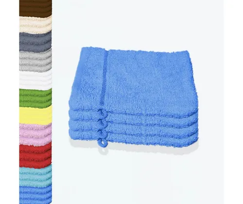 Buymax Waschhandschuh Premium Waschhandschuhe, Waschlappen Set, Frottee: 100% Baumwolle (Spar-Set, 4-St), 15 x 21 cm, mit Aufhängeschlaufe, weich, saugstark