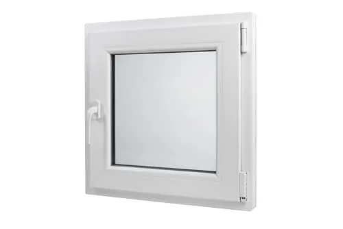 Kunststoff Fenster Dreh Kipp 50 cm x 50 cm - Rechtsanschlag, inklusive Fenstergriff für optimale Belüftung und Lichtdurchlässigkeit