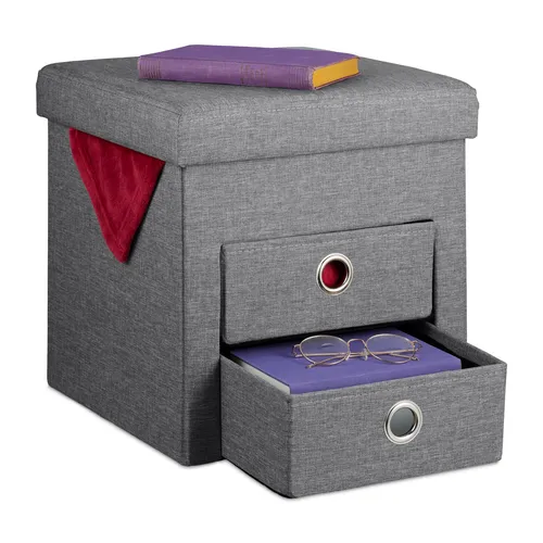 Sitzhocker mit Stauraum Beinhocker Dielenhocker Falthocker Truhenhocker Ottomane