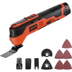 VEVOR 12V Akku-Oszillationswerkzeug – Multifunktionswerkzeug mit 6-Gang und LED