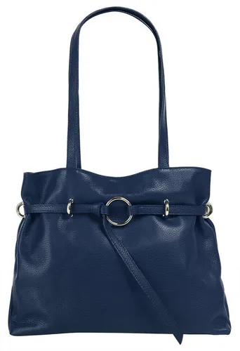 Henkeltasche SAMANTHA LOOK, Damen, Blau aus echtem Leder - Elegante Handtasche aus 100% Rindleder, Made in Italy. Mit einem zweigeteilten Hauptfach und Smartphonefach für optimale Organisation und Stil im Alltag.
