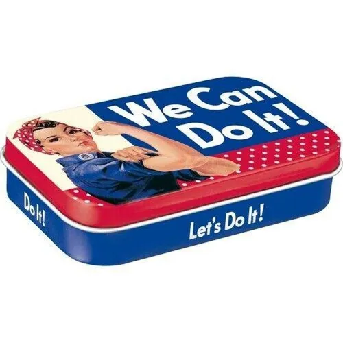 Nostalgic-Art - Pillendose XL Blechdose mit Pfefferminzdragees - We Can Do It!