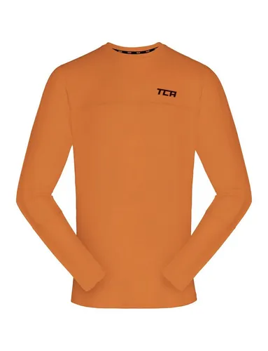 TCA Trainingsshirt TCA Jungen Element Langarm Rundhalsausschnitt Laufshirt - Orange, 6-8 (1-tlg)
