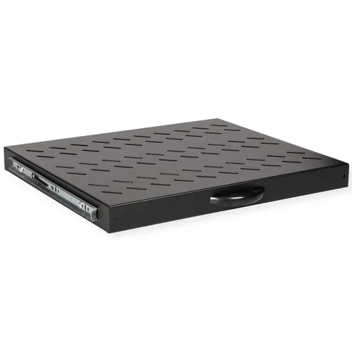 ROLINE 19-Zoll Fachboden 1 HE, ausziehbar 350 T 25 kg schwarz - Servergehäuse: Ausziehbarer Fachboden für 19