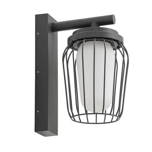 Lucande Außenwandleuchte Chandan, 30 cm, anthrazit - Hochwertige Außenwandleuchte mit IP54 Schutz gegen Spritzwasser, ideal für Terrasse, Garten und Balkon. Schafft stimmungsvolles Licht und erhöht die Sicherheit rund um Ihr Zuhause.