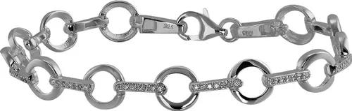 SilberDream 925 Sterling Silberarmband SDA4900WX mit Zirkonia - Elegantes Damen Armband aus 925 Sterling Silber mit funkelnden weißen Zirkonia. Länge ca. 18,8cm, sicherer Karabinerverschluss. Teil der stilvollen SilberDream Kollektion.