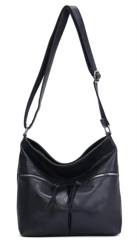 ITALYSHOP24 Schultertasche Damen Tasche Shopper Umhängetasche CrossOver Handtasche Reisetasche, Hobo Bag Crossbody City Bag Beuteltasche Freizeit Leder Optik Urlaub