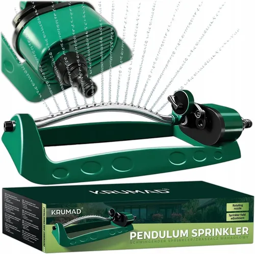 KRUMAD Rasensprenger Oszillierend 15 Düsen Verstellbar Bewässerung Garten Rasen