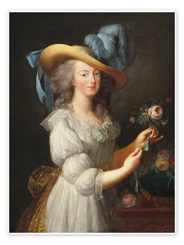 Posterlounge Wandbild Marie Antoinette in einem Kleid, Elisabeth Louise Vigee-Lebrun, erhältlich als Poster, Leinwandbild, Wandsticker oder Acrylglasbild