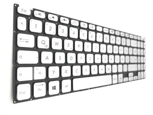 T-ProTek DEUTSCHE - Tastatur Keyboard Silber Ohne Rahmen kompatibel für Asus VivoBook 15 X515JP
