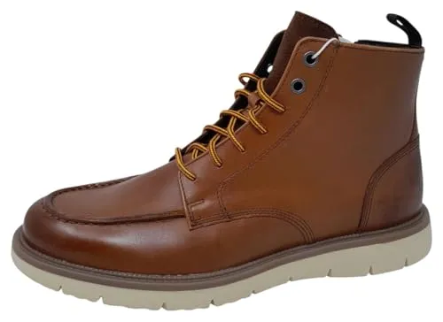 Geox Pove Herren Schnürstiefel in Braun, Größe 46 - Wanderschuhe mit robustem Leder-Obermaterial, ideal für Outdoor-Aktivitäten und gemütliche Wanderungen.
