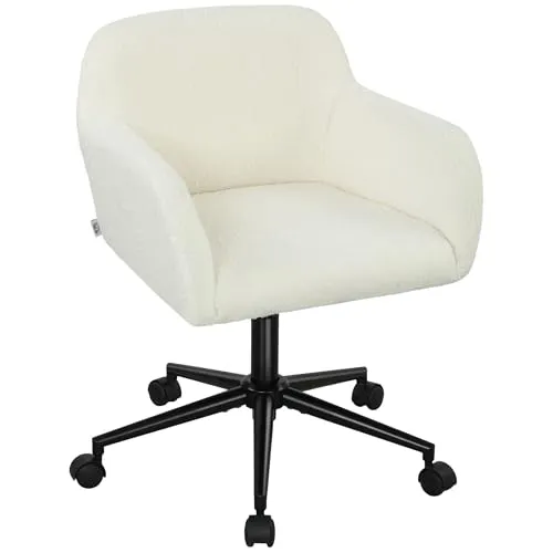 HOMCOM Schreibtischstuhl Cremeweiß in beige von HOMCOM