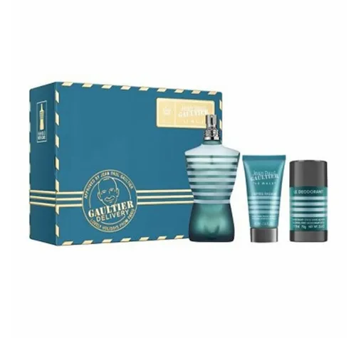 JEAN PAUL GAULTIER Eau de Toilette LE MALE LOTE 3 pz - Elegantes Geschenkset mit 3 x 75 ml LE MALE Eau de Toilette. Ideal für besondere Anlässe, bietet es einen einzigartigen Duft und stilvolle Präsentation.