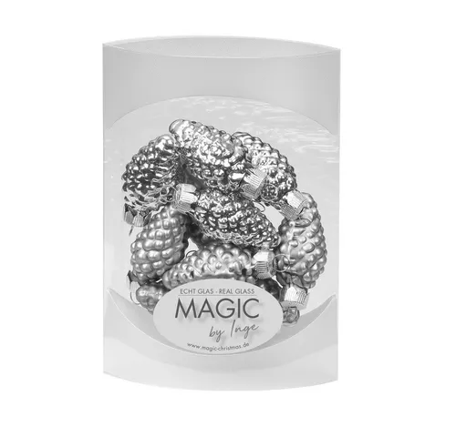 MAGIC by Inge Christbaumschmuck, Christbaumschmuck Zapfen Glas 4.5cm, 12 Stück