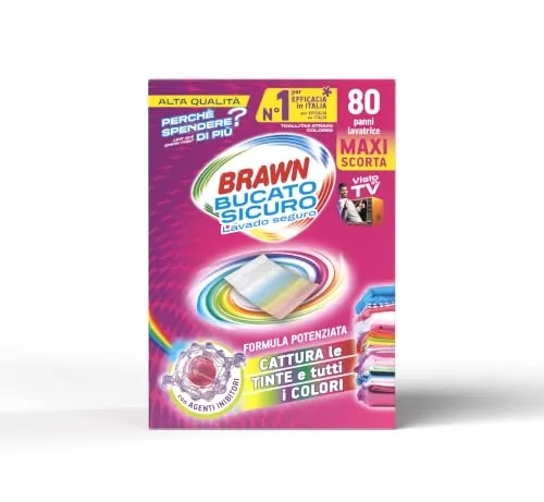 BRAWN Sichere Wäsche, 80 Blätter, fängt Farben ein