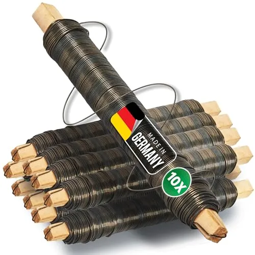Novatool 10x Wickeldraht I geglüht I 0,65 mm I Draht I Basteldraht Floristendraht Blumendraht Bindedraht Biegedraht drehbinder rostfrei strohblumennadeln