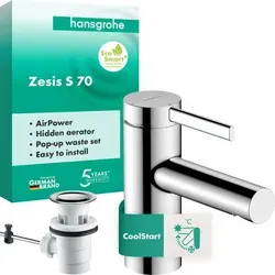 hansgrohe Zesis S Einhebel-Waschtischmischer 70 CoolStart