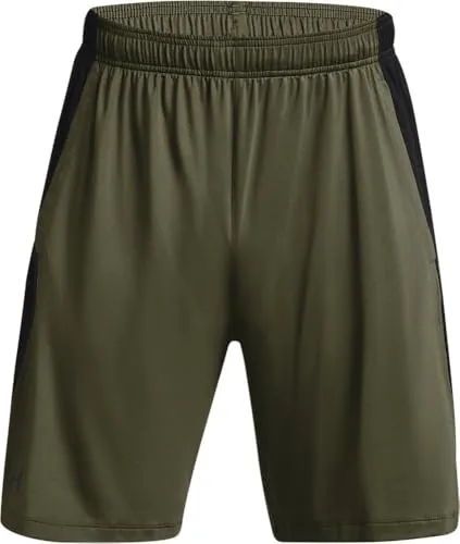 Under Armour Tech Vent Short marine od green - Laufshorts für Herren, aus leichtem HeatGear-Material mit atmungsaktiven Mesh-Einsätzen und 4-Wege-Stretch für optimale Bewegungsfreiheit. Ideal für Fitness und Training, bleiben Sie kühl und trocken.