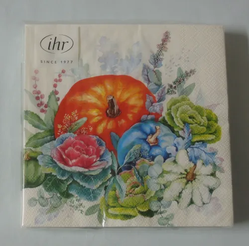 Servietten bunte Kürbisse 1 Packung OVP IHR Motivservietten Kürbis Herbst 20