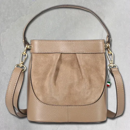Florence Damen Umhängetasche aus Leder in Taupe - Elegante Umhängetasche aus hochwertigem Leder, ideal für jeden Anlass und bietet ausreichend Platz für Ihre Essentials.