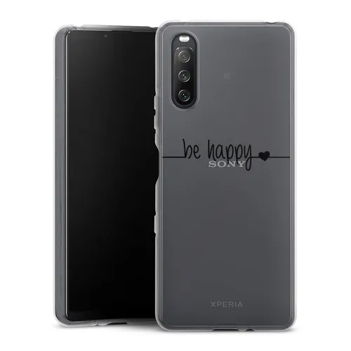 Handyhülle für Sony Xperia 10 III Glück Statement Motiv ohne Hintergrund