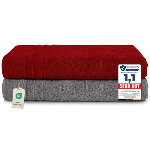 Komfortec 2er Saunatuch Set 80x200 cm von Komfortec