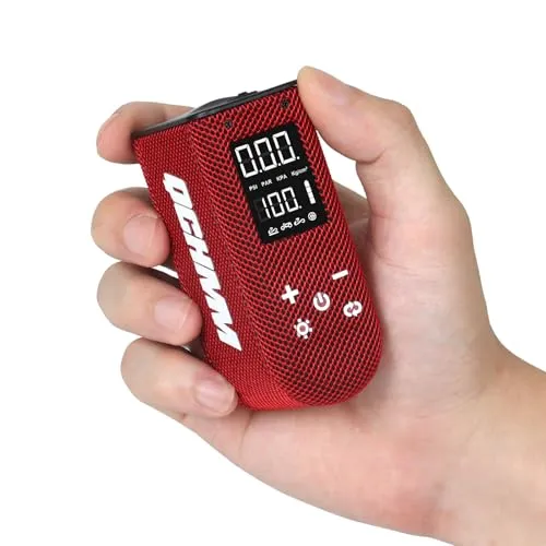 Mini Fahrradluftpumpe, Elektrische Fahrradpumpe, 100PSI/6.8Bar, Automatische Abschaltung Fahrrad Pumpe für Presta und Schrader, Typ-C aufladbar Akku Fahrrad Luftpumpe mit Speicherfunktion