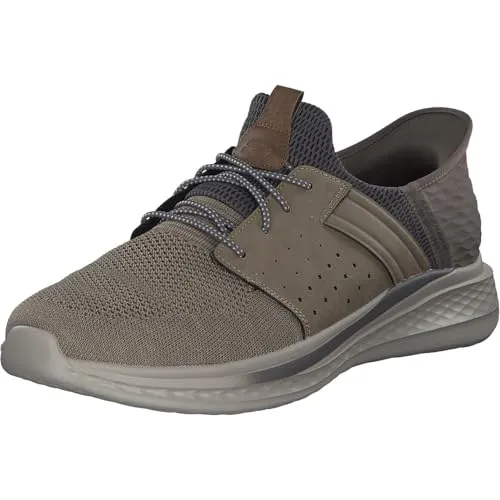 Skechers USA Men's Slade-Ocon Hands Free Slip-in Mokassin, Beige, 41 EU - Slipper & Mokassins für Herren mit freihändiger Slip-In-Technologie, luftgekühltem Memory-Schaum und Goga Mat Arch Support für höchsten Komfort.