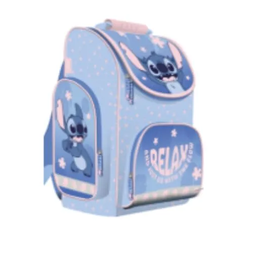 GOLDKIDS Schulranzen Rucksack für Teenager - Trendiger Schulrucksack für Jungen und Mädchen mit stylischem Stitch1-Motiv, ideal für Schule und Freizeit. Ab 3 Jahren geeignet, inklusive 2 Jahre Herstellergarantie.