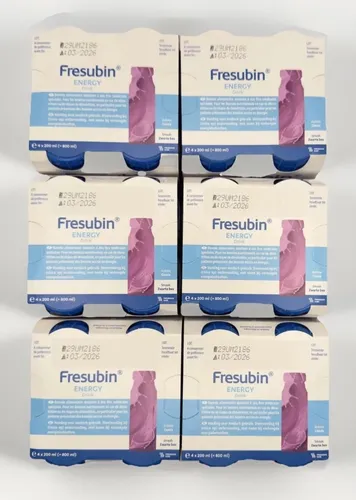 Fresubin Energy Drink Waldfrucht - Hochkalorische Trinknahrung - Nahrungsergänzungsmittel für erhöhten Energiebedarf, glutenfrei und eiweißreich. Ideal zur Unterstützung bei Rekonvaleszenz, 24x200ml Packung.