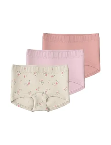 NAME IT Mädchen Nmftights 3P Flower Noos, Turtledove, Numeric_98