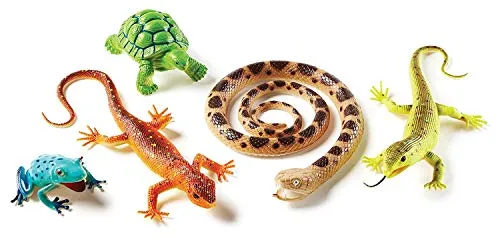 Learning Resources Große Reptilien und Amphibien - Tierfiguren für Kinder, regt die Fantasie an, abwischbar und ideal für Kinder ab 2 Jahren, mit einer beeindruckenden Schlangenlänge von 91,5 cm!