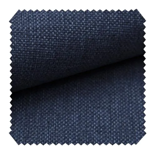novely® MUDAU - Grob Gewebter Polsterstoff - Melierter Möbelstoff mit Flachgewebe - Pflegeleichte Meterware 1lfm | Farbe: 19 Navy Dunkelblau