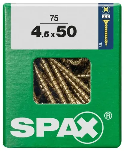 Spax Universalschrauben 4.5 x 50 mm PZ 2 - 75 Stk.  Schraube