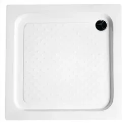 Aqualine Duschtasse 80x80 cm - Selbsttragende Duschwanne in Weiß - Viereckige Duschtasse aus Sanitäracryl mit stabiler selbsttragender Konstruktion. Ideal für Ihr Badezimmer, inklusive Siphon für einfachen Anschluss.