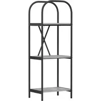 vidaXL Regal Grau Sonoma 40 x 30 x 109 cm - Praktisches freistehendes Regal aus hochwertigem Holzwerkstoff mit modernem Design, ideal für Bücher und Deko. Stabil durch Stahlbeine und einfach zu montieren.
