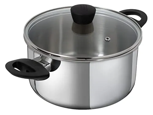KUHN RIKON Classic Stielkasserolle mit Deckel beschichtet, Edelstahl, Induktion, 1,5/16 cm