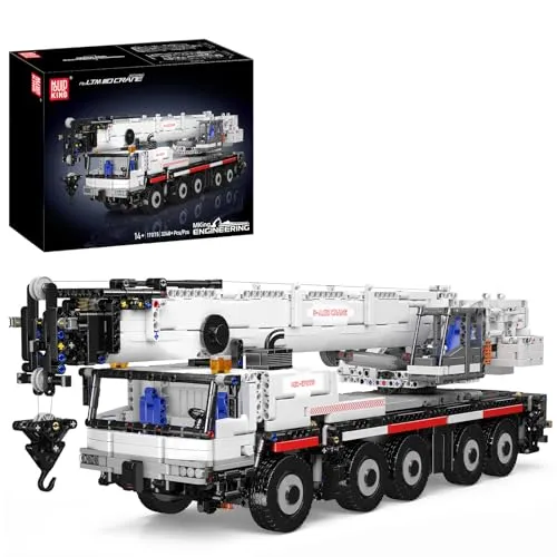 Mould King 17075 Technik Heavy Duty Kran Klemmbausteine Set, Kran Modell Klemmblöcke Kit mit 8 Motoren und 2 Batterie, MOC Fernbedienung Crane für Jugendliche/Erwachsene (3248 PCS+)